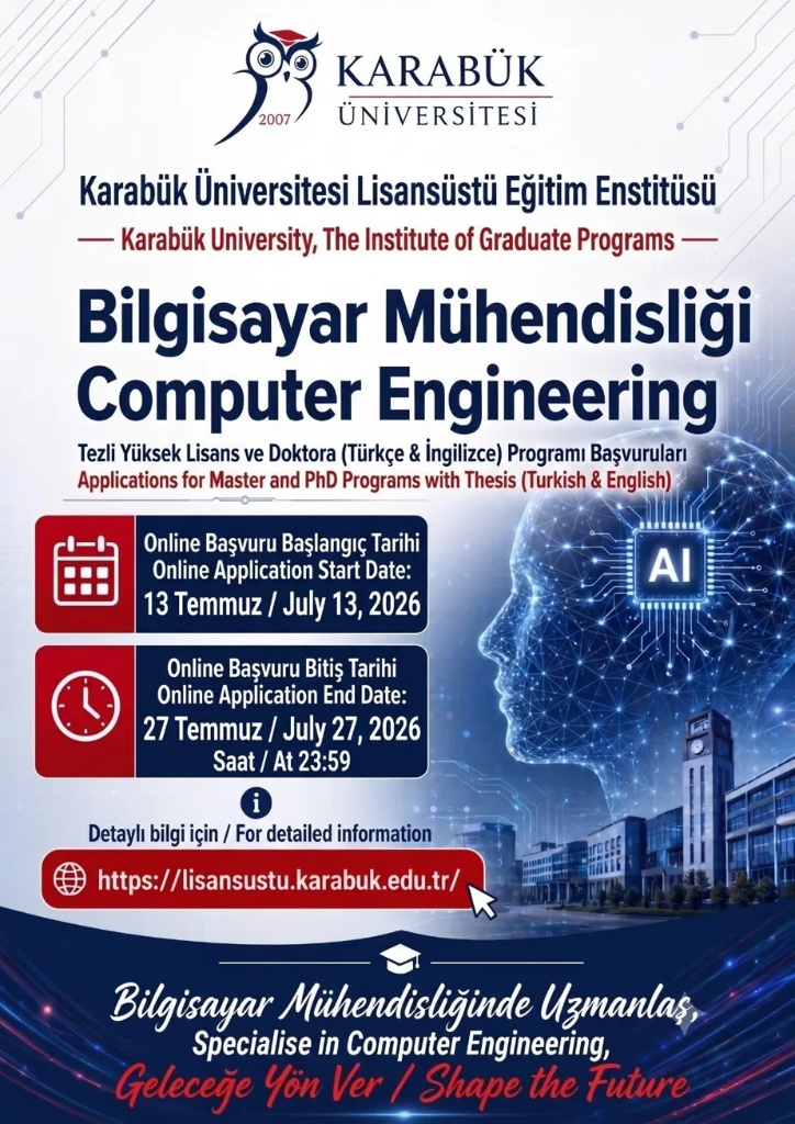 Bilgisayar Mühendisliği Lisansüstü Başvuru
